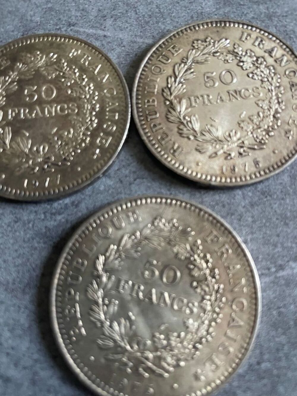 Pi&egrave;ces de 50.00 francs argent 