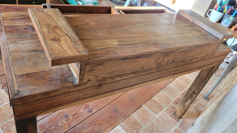 Bureau Secr&eacute;taire massif bois exotique Meubles
