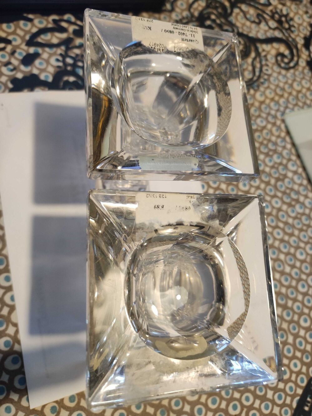 Deux bougeoirs cristal Villeroy &amp; Boch neufs Décoration
