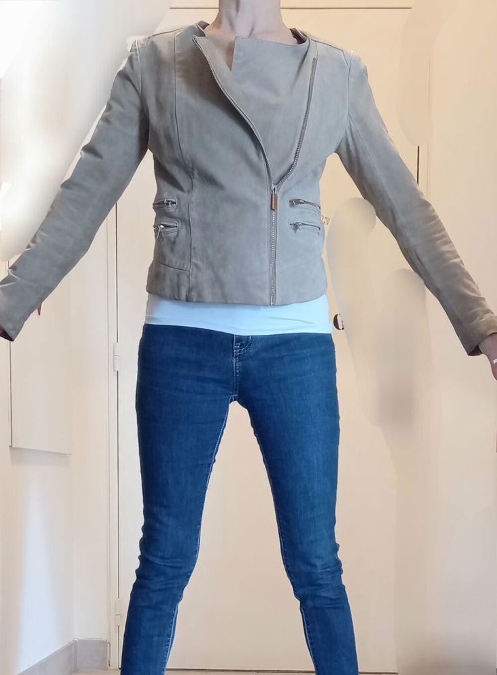 Veste cuir peau MNG Vêtements