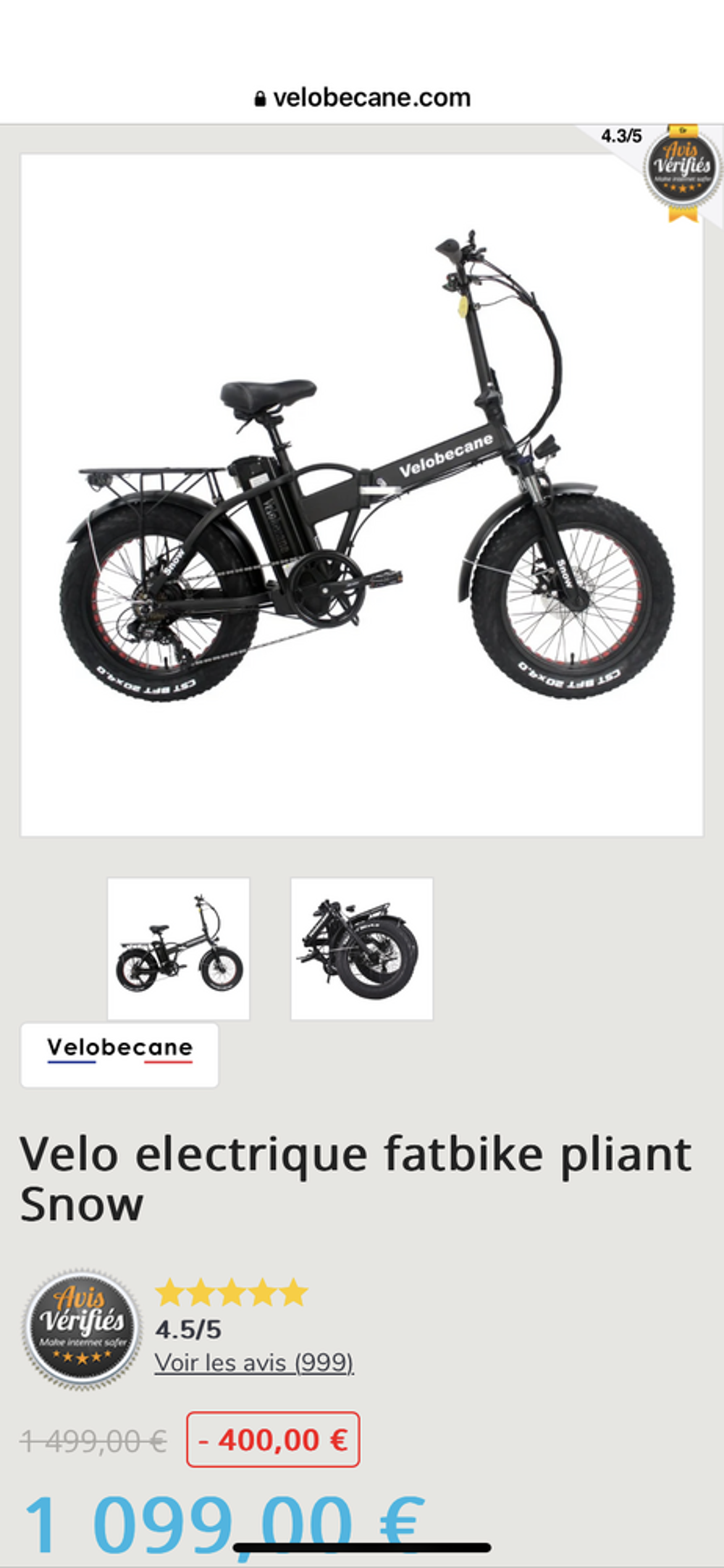 Velobecane fatbike avis best sale