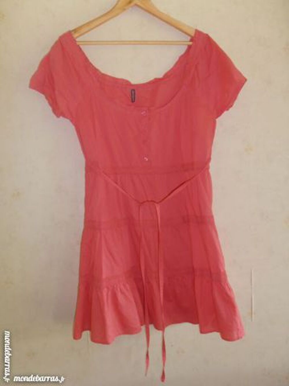 Tunique volant&eacute;e corail (41) Vêtements