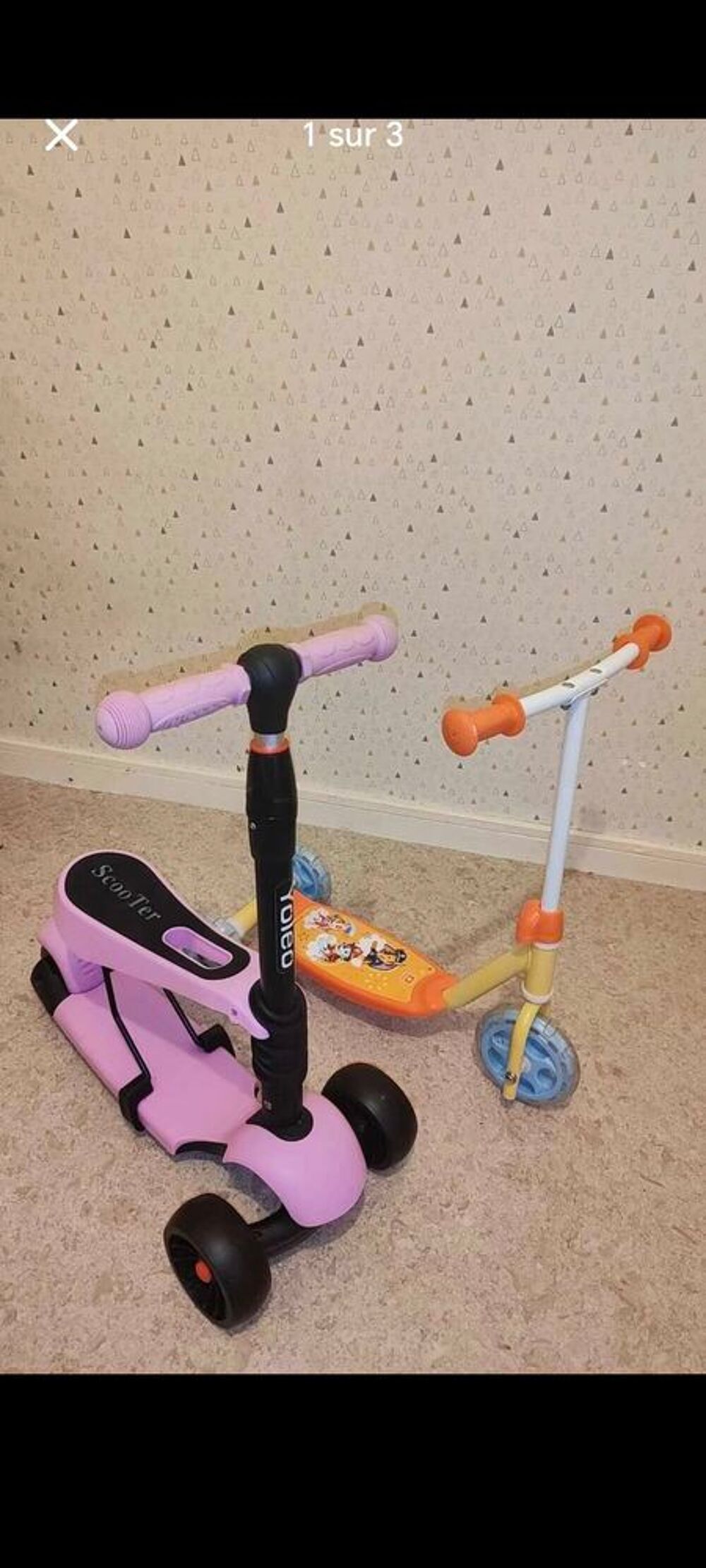 lot 2 trotinette draisienne Jeux / jouets