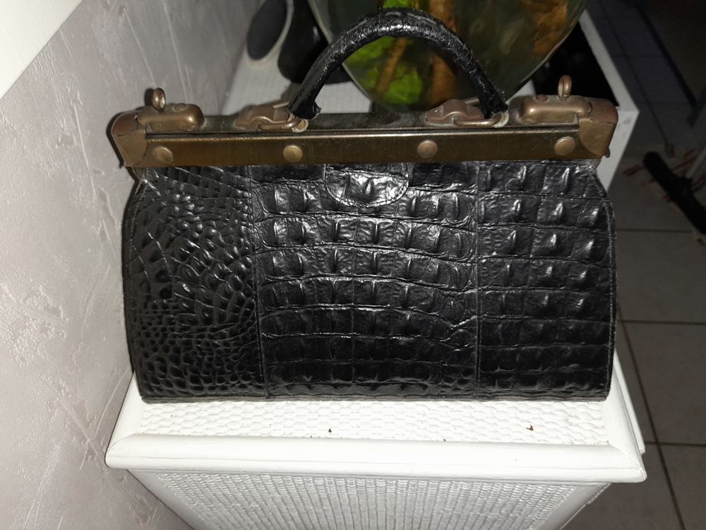 Sac &agrave; main Vintage fa&ccedil;on Crocodile Maroquinerie