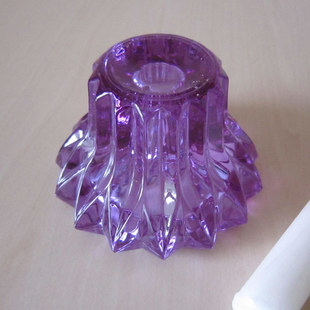 PORTE-BOUGIE EN VERRE TEINTE AVEC SA BOUGIE Décoration