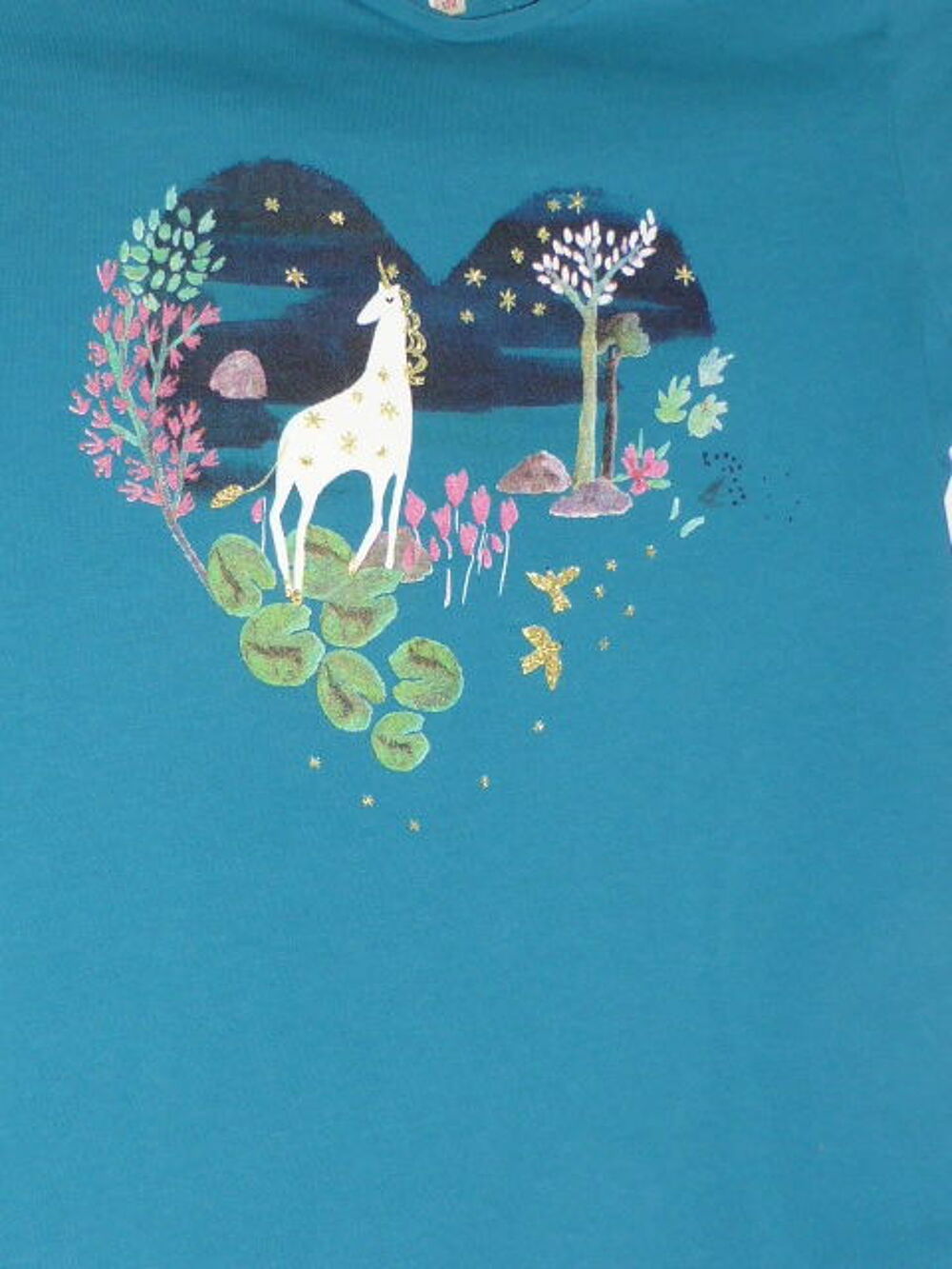 CATIMINI t-shirt fille turquoise licorne 8 ans Vtements enfants