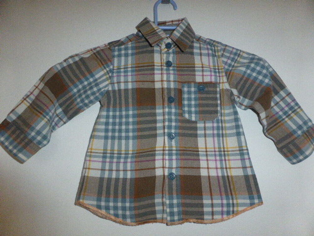 Petit Bateau ensemble salopette jean et chemise 18 mois Vêtements enfants