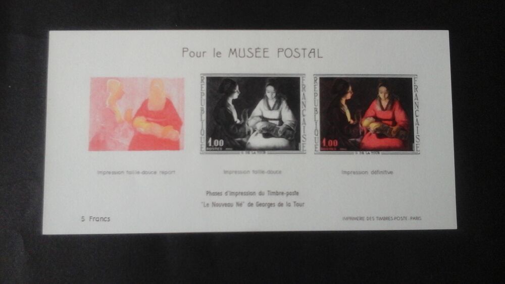 Document philat&eacute;lique sur le timbre de Georges de la Tour 