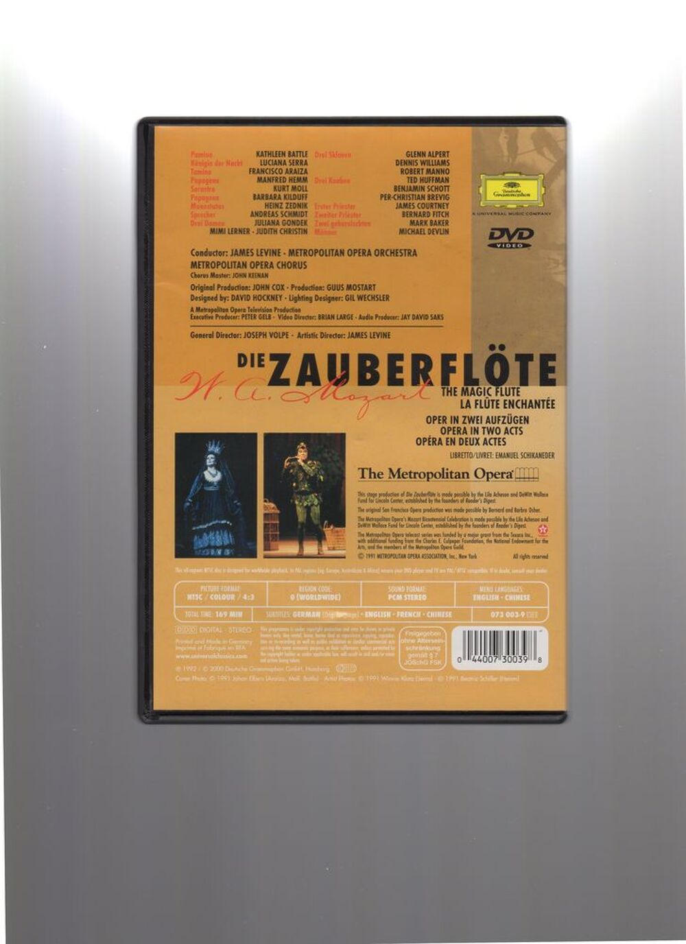 DVD VIDEO : LA FL&Ucirc;TE ENCHANTEE (MOZART) DVD et blu-ray