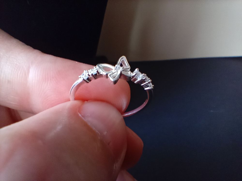 Bague en argent sterling 925 papillon et zircons Bijoux et montres
