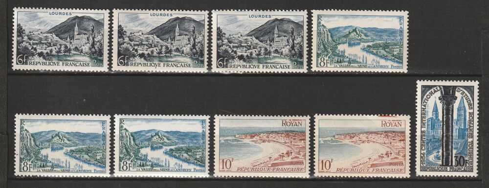 Timbres Neufs ANNEE 1954 en triple 