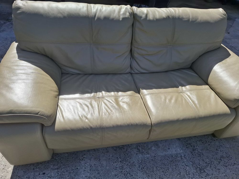Ensemble 2 canap&eacute;s en cuir - 3 places + 2 places - Grand format Meubles