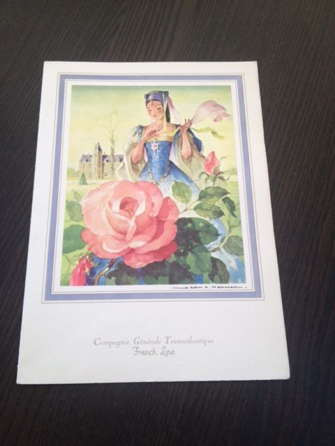 Menu paquebot France 29/12/71 10 Nice (06)