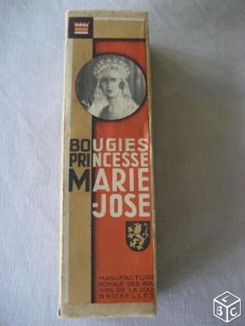 Boite  en carton Bougies Princesse MARIE-JOSE 9 Nyons (26)