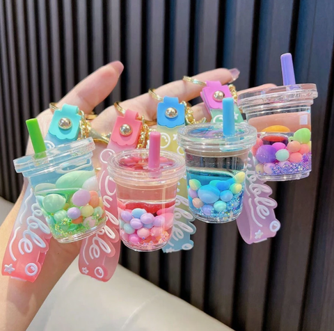 Porte-clé Bubble thé tea japon manga kawaii anime mode déco 4 Fèves (57)