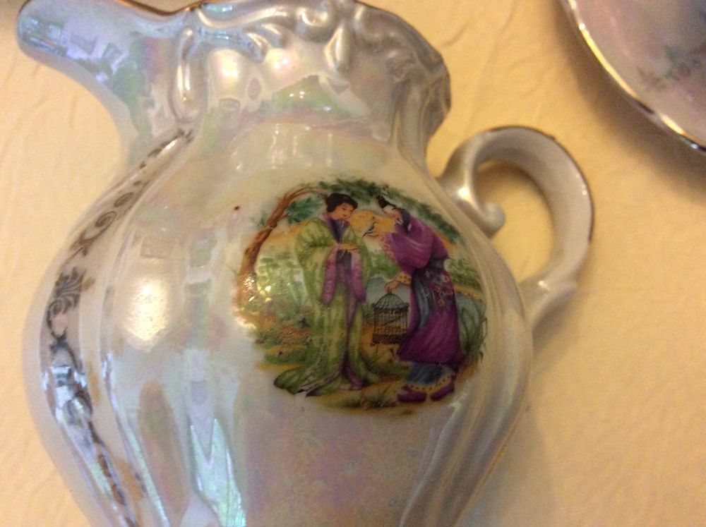 Service &agrave; caf&eacute; porcelaine d'Italie 14 pi&egrave;ces TBE Décoration