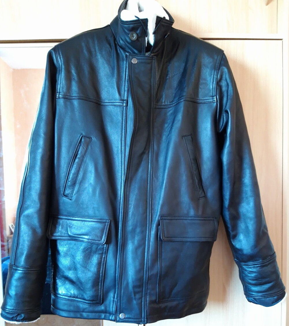 Veste manteau Cuir v&eacute;ritable qualit&eacute; pr&eacute;mium neuve Vêtements