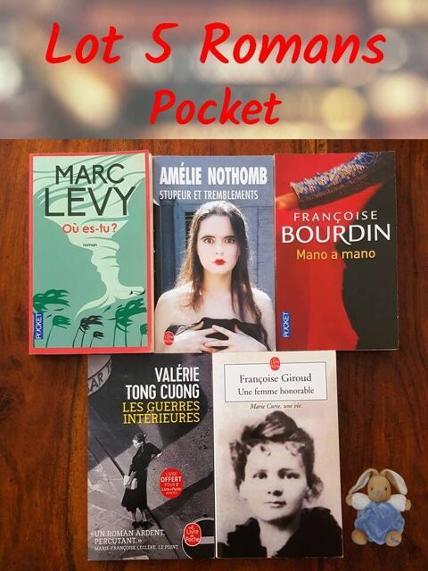 Littérature contemporaine - Lot 5 romans Poche Pocket Bondoufle (91)