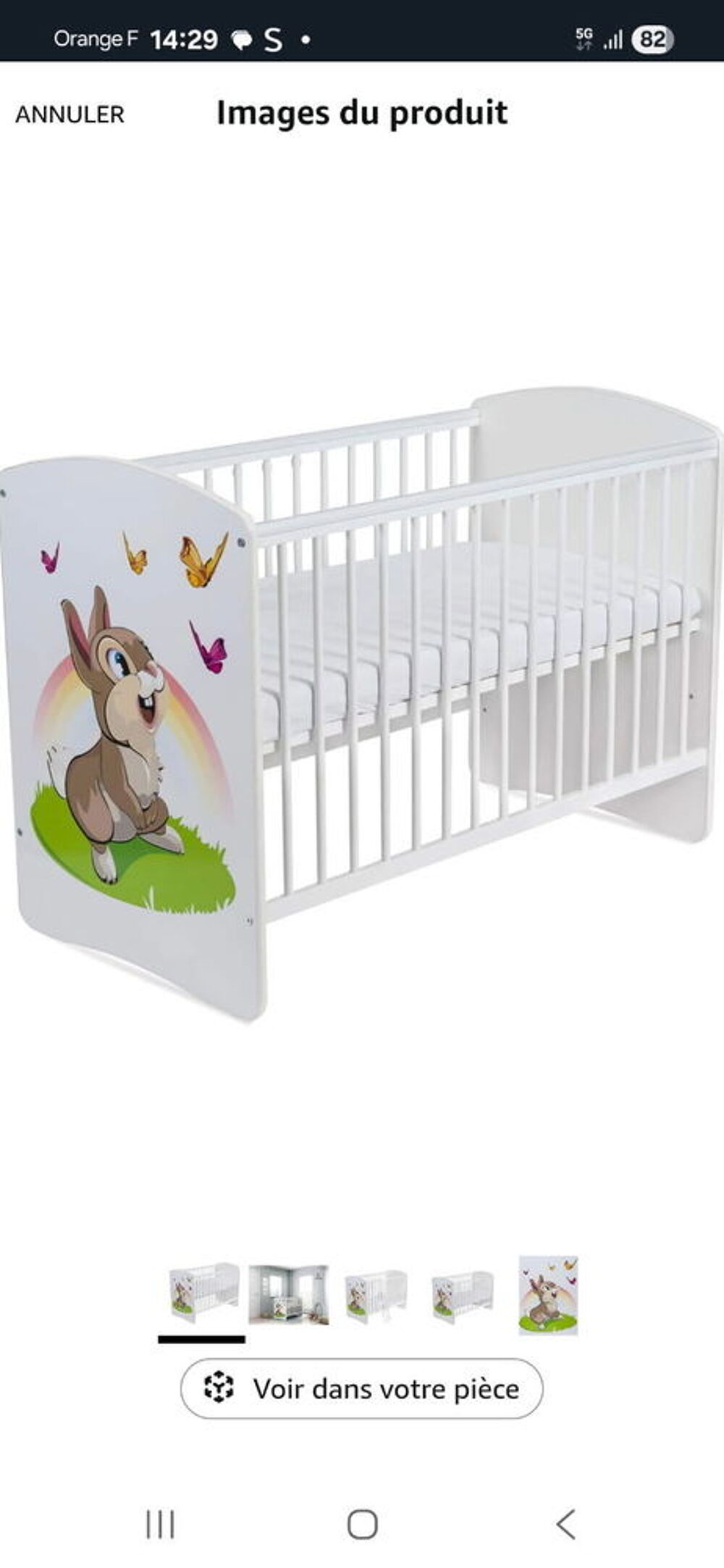 Lit b&eacute;b&eacute; avec accessoires et jouets Meubles