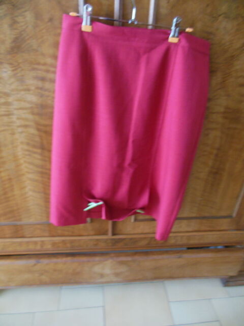 Jupe droite  rouge bordeaux 15 Vouzeron (18)