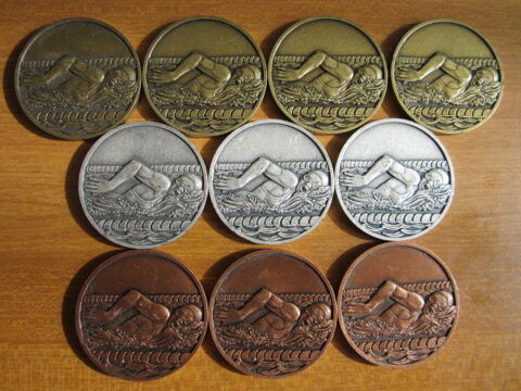 MDAILLES  NATATION - mtal couleur or/argent/bronze
5 Sassenage (38)