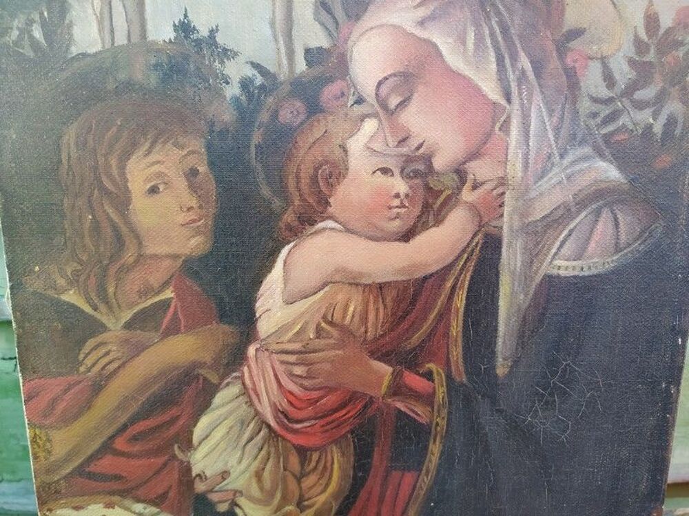 Tableau Vierge et l'Enfant d'apr&egrave;s Sandro Botticelli 