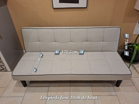 Canap� banquette clic clac 100 Montagnac (34)