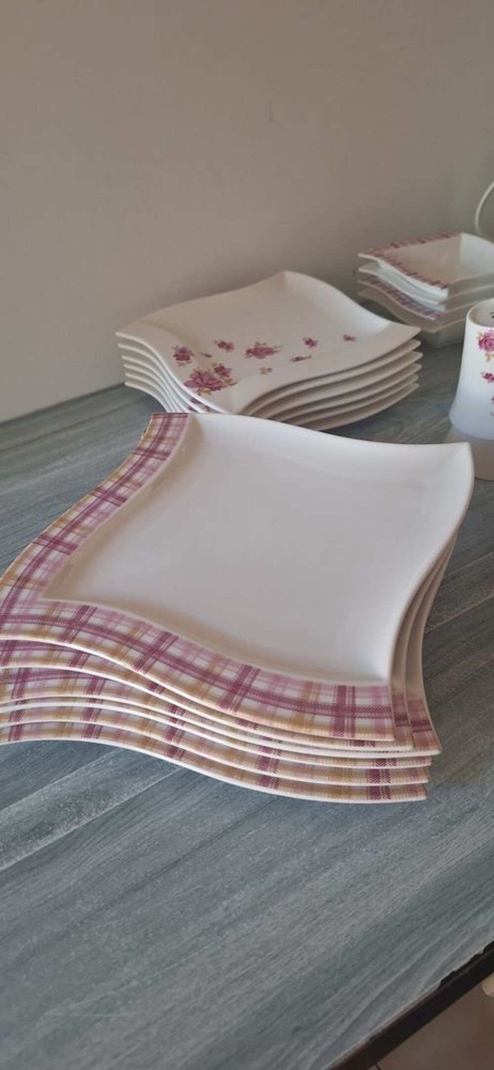 Set d'Assiettes + Vaisselles en porcelaine Cuisine