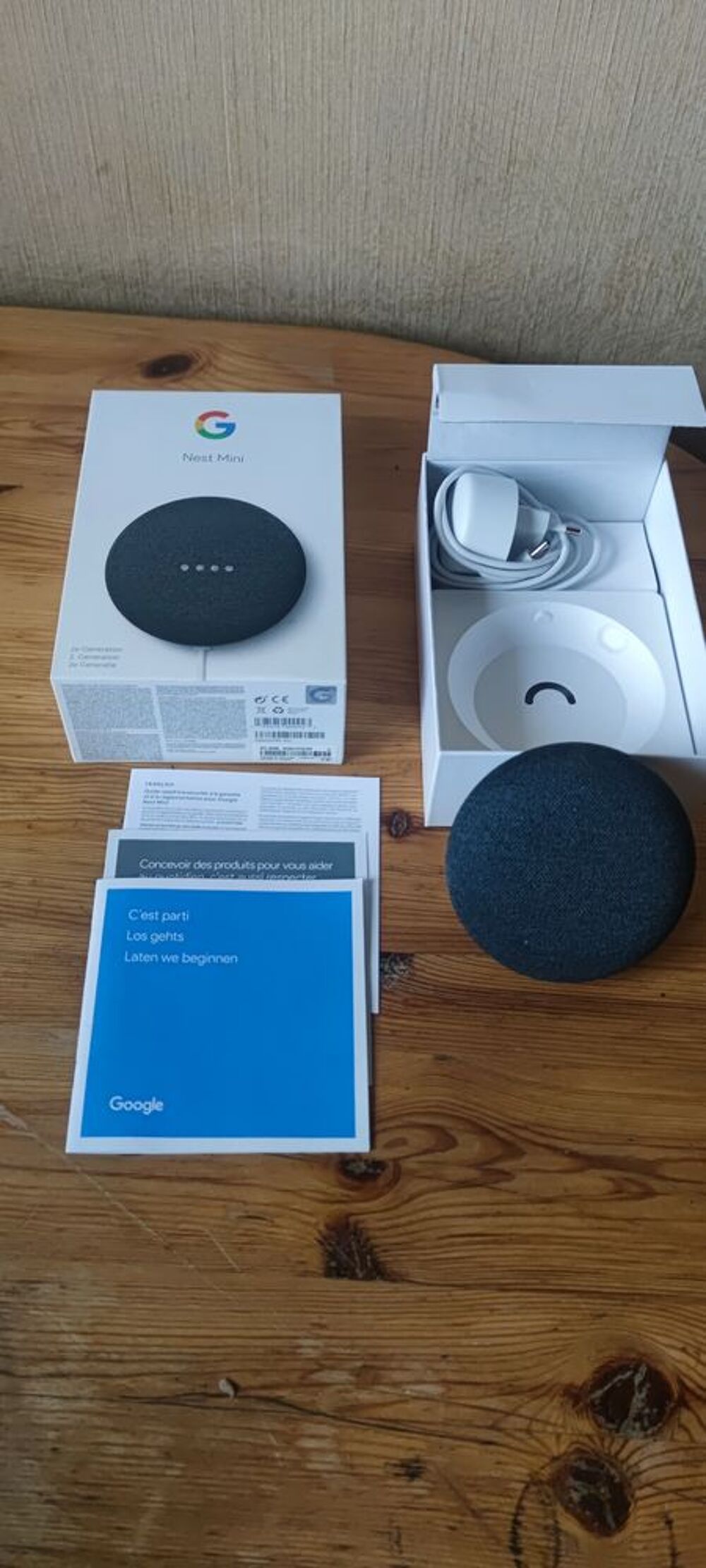 Haut parleur intelligent Google Nest Mini 2&egrave;me g&eacute;n&eacute;ration Téléphones et tablettes