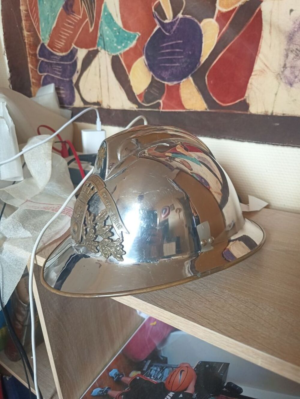 Casque pompier ancien 