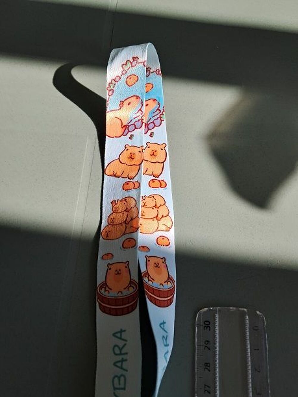 Lanyard porte-cl&eacute; collier carte chaine capybara manga kawaii 