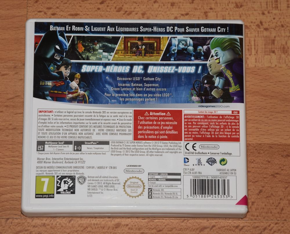 Nintendo. Jeu 3DS Batman 2. DC Super heroes. Etat NEUF.
Consoles et jeux vidéos