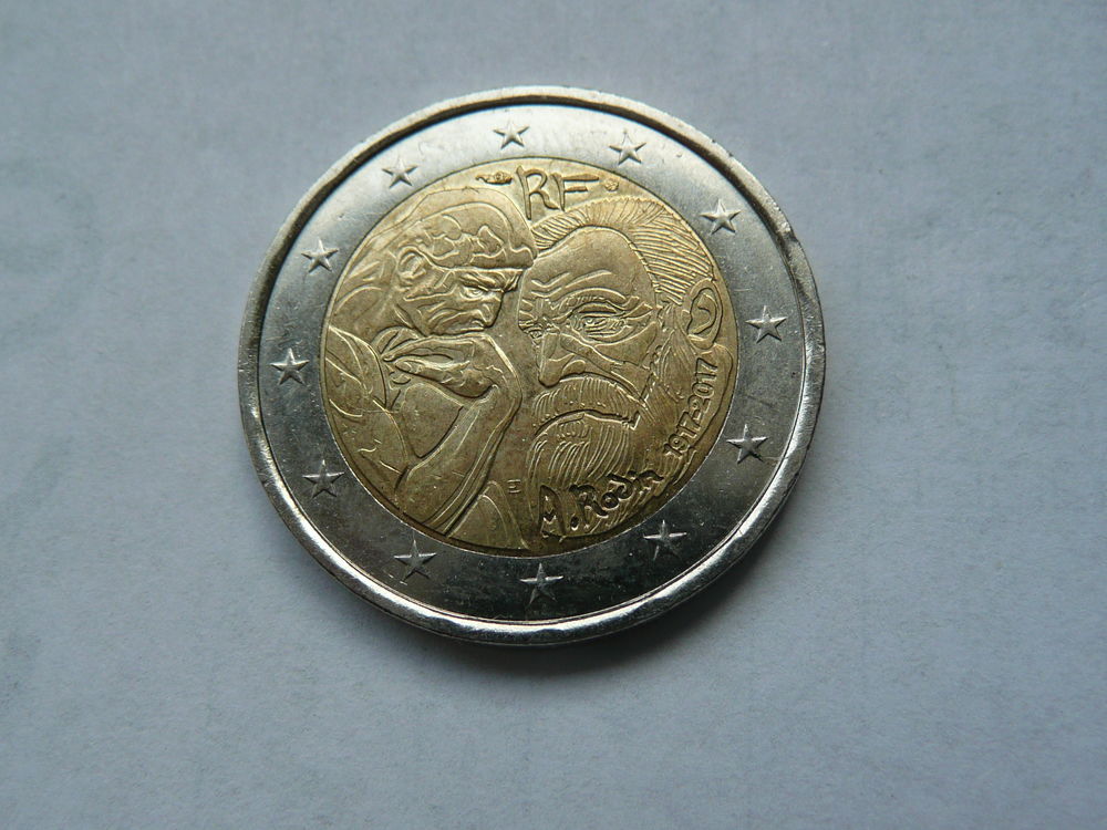 Pi&egrave;ce 2 euros 2017 Augustin Rodin
