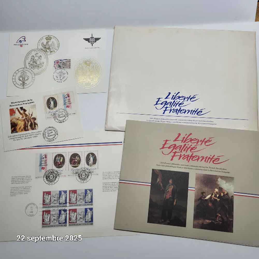  souvenirs philat&eacute;liques du bicentenaire sur la r&eacute;volution f 