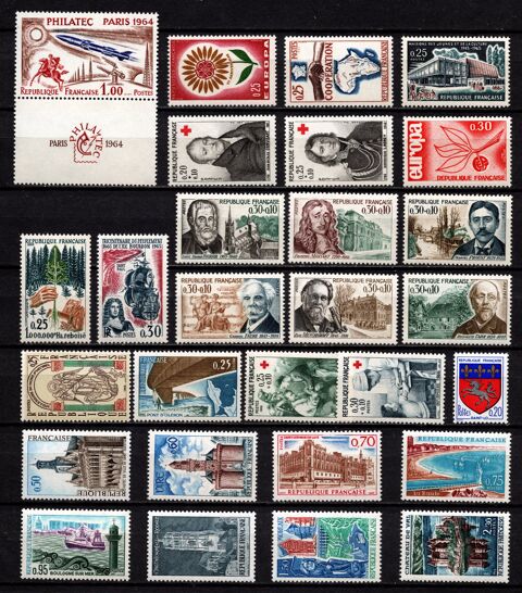 Lot timbres France de 1964/66, tous**, superbes 7 Cholet (49)