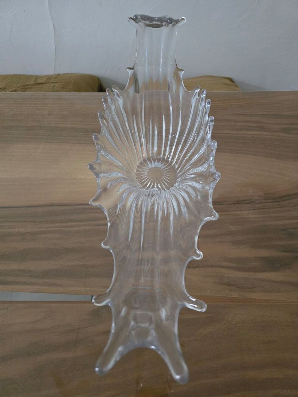 Grand plat ornemental en verre Décoration