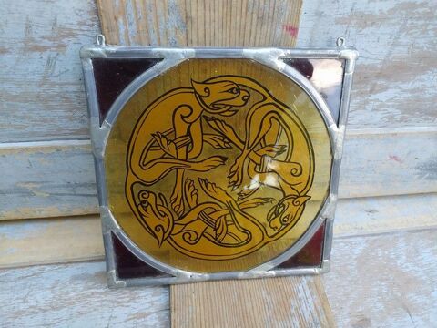 Vitrail Celtique Chiens Entrelacs Celtic Glass Artworks 
Loches (37)