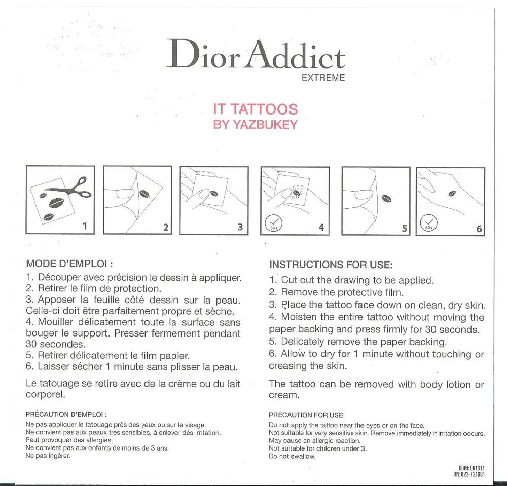  DIOR Addict IT TATTOOS by YAZBUKEY ~ neuf et impeccable 
