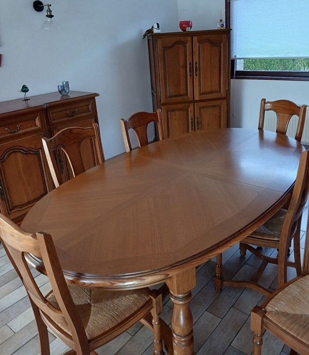 Ensemble de salle &agrave; manger en bois massif Meubles