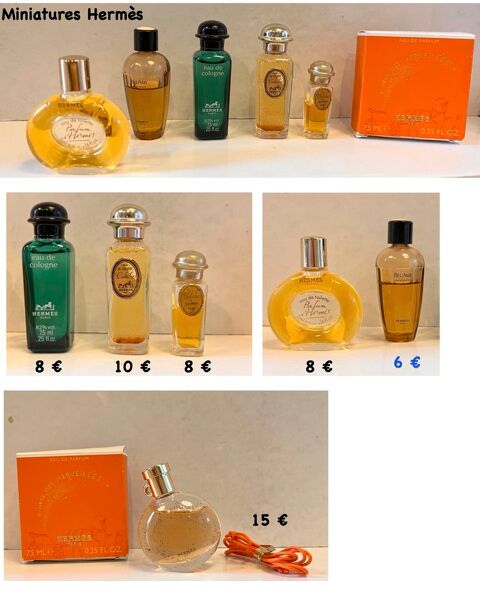 Miniatures de parfum Herm�s divers 8 Suresnes (92)
