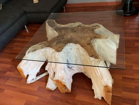 Table basse 120x120 en bois massif de teck 300 Évry (91)