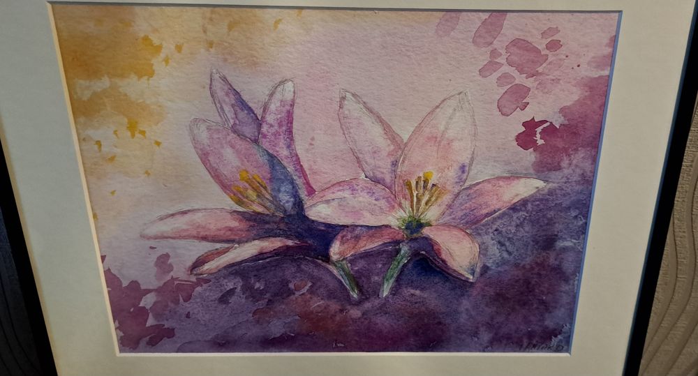 Aquarelle et son cadre Décoration