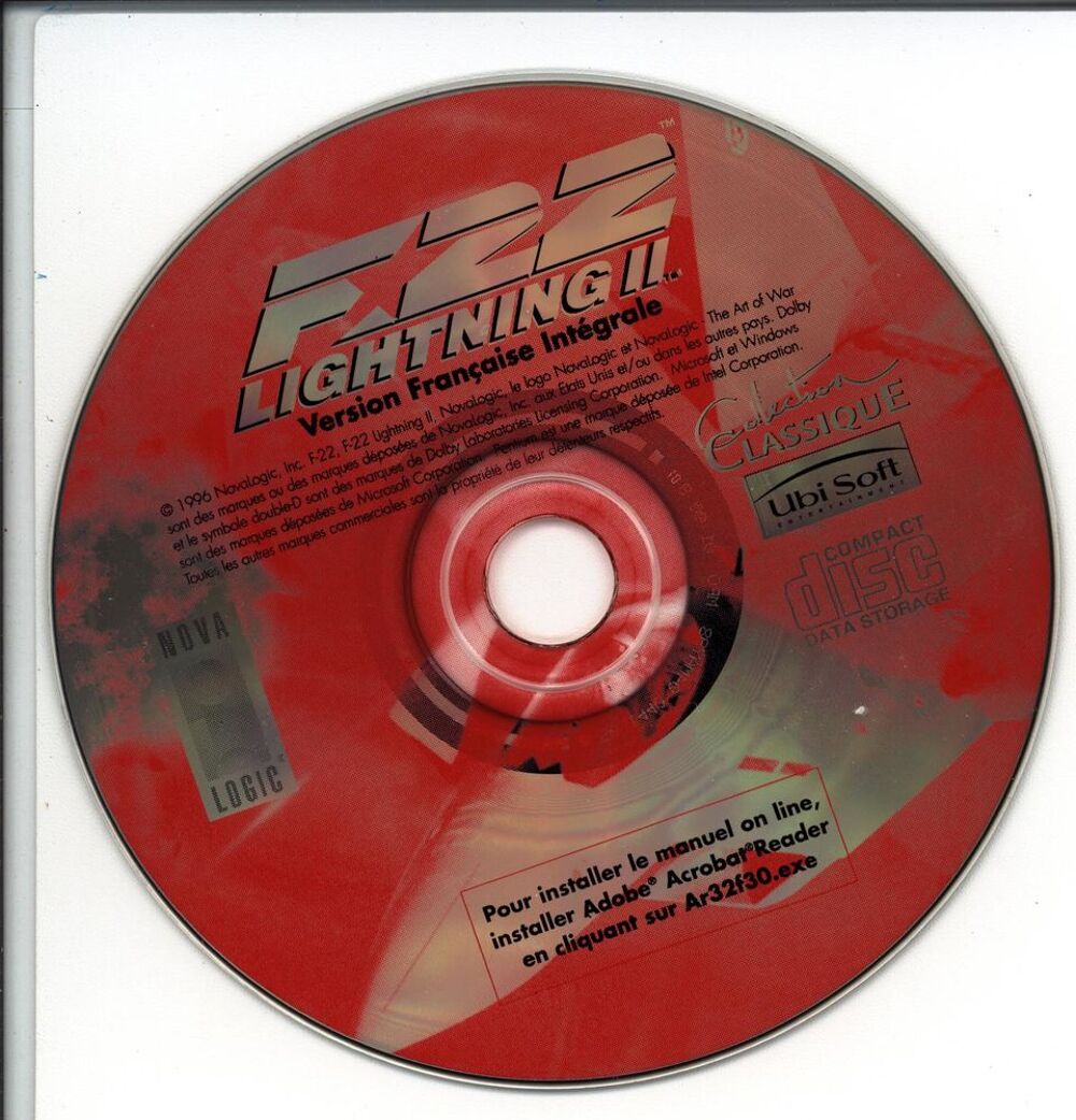 F22 lightning II ? version Fran&ccedil;aise int&eacute;grale pour PC
Consoles et jeux vid�os