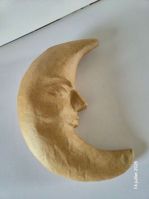 Grande Lune en papier mâché brut, décoration, 7 Aubusson (23)