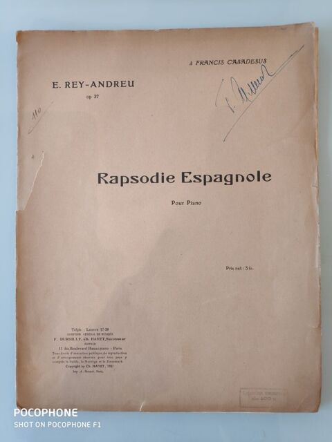 partition pour piano: rapsodie espagnole 10 Grand-Champ (56)