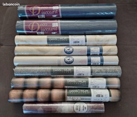 Lot de 9 rouleaux de papier peint Thérouanne (62)