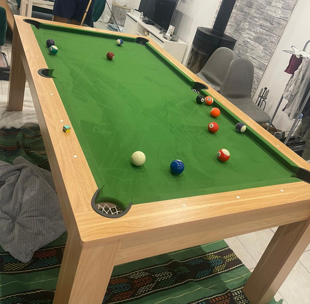 Table &agrave; manger convertible Billard GUILLAUME 7ft Meubles