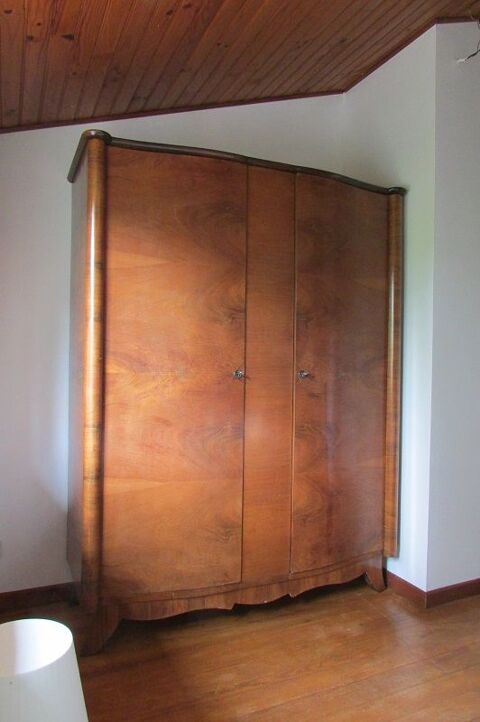 Petite armoire scandinave vintage en placage noyer , 1940s 500 Albi (81)