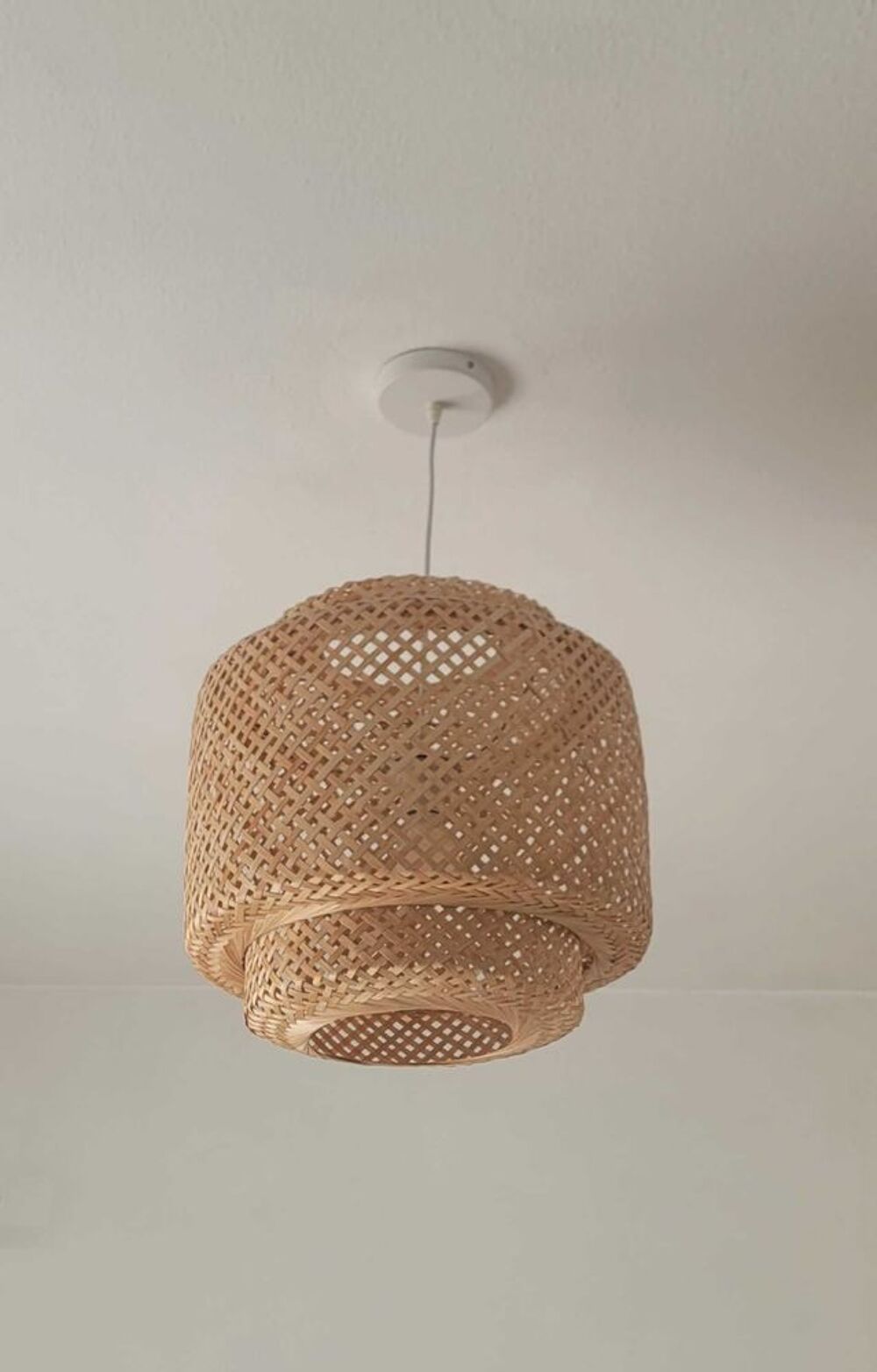 lustre rotin Décoration