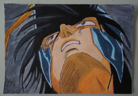 peinture - saint seiya - 41  - sur papier aquarelle format A Fougères (35)